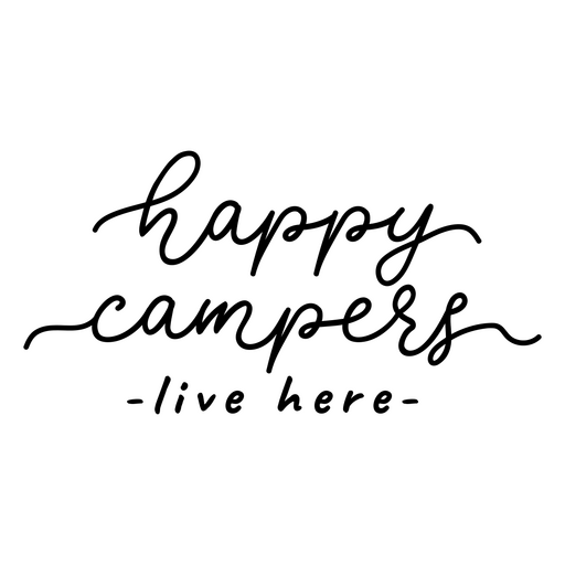 Design de citação encantadora de campistas felizes Desenho PNG