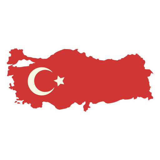 The turkish flag PNG Design
