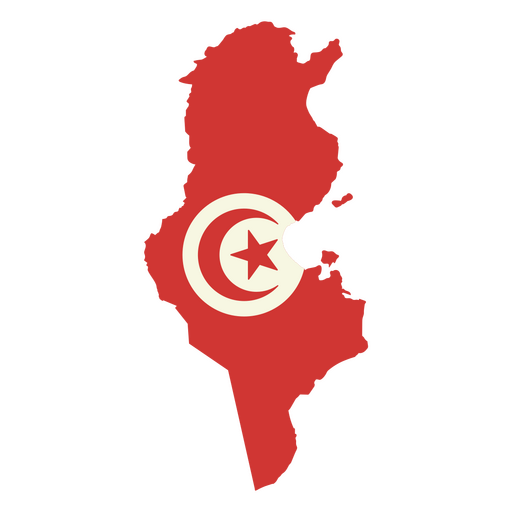 The flag of tunisia PNG Design