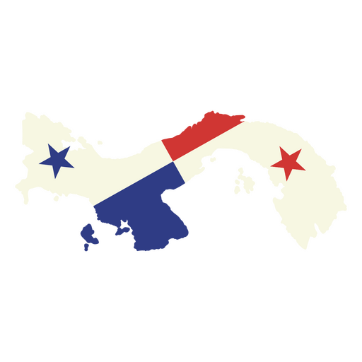 Design estilizado de mapa do Panamá Desenho PNG
