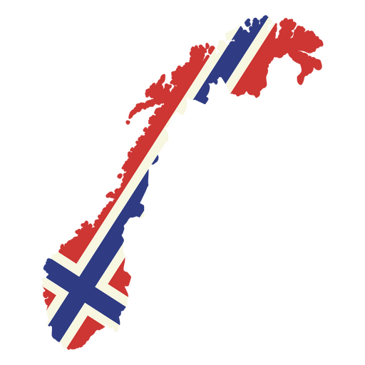 Die Flagge Norwegens PNG-Design