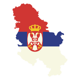 Map With The Flag Of Serbia PNG & SVG Design For T-Shirts