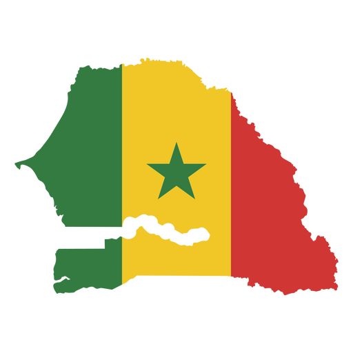 La bandera de Senegal Diseño PNG