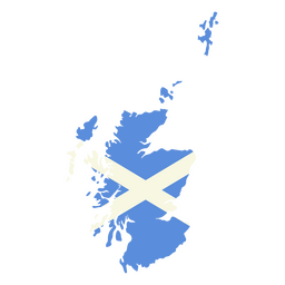 Map Of Scotland With The Flag Of Scotland PNG & SVG Design For T-Shirts