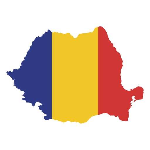 The flag of romania PNG Design