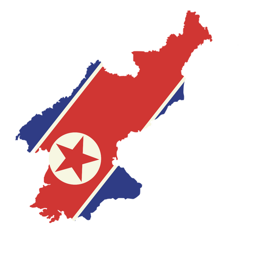 Die Flagge Nordkoreas PNG-Design
