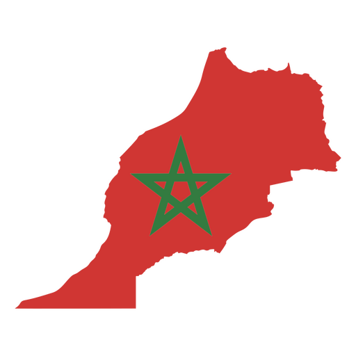 The flag of morocco PNG Design