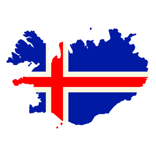 La bandera de Islandia Diseño PNG