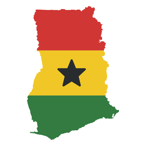 La bandera de Ghana Diseño PNG