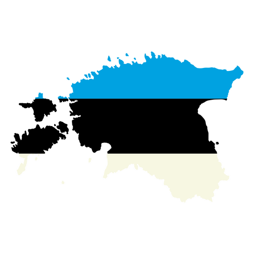 La bandera de Estonia Diseño PNG