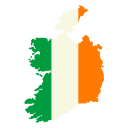 Map Of Ireland With The Flag Of Ireland PNG & SVG Design For T-Shirts