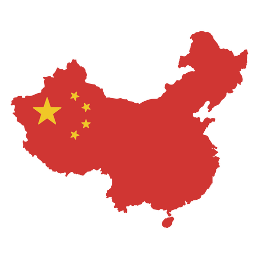 A bandeira da china é mostrada Desenho PNG
