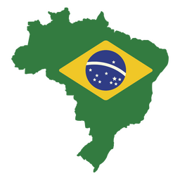 The Map Of Brazil With The Flag PNG & SVG Design For T-Shirts