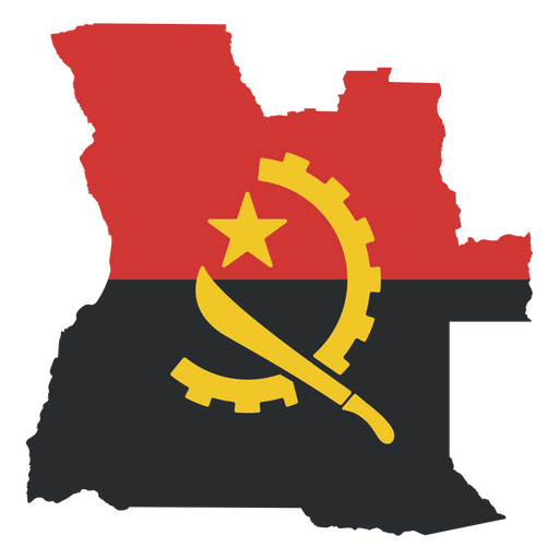 The flag of angola PNG Design