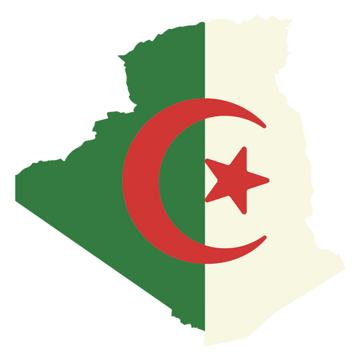Die Flagge Algeriens PNG-Design