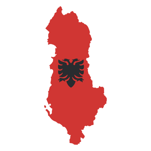 The flag of albania PNG Design