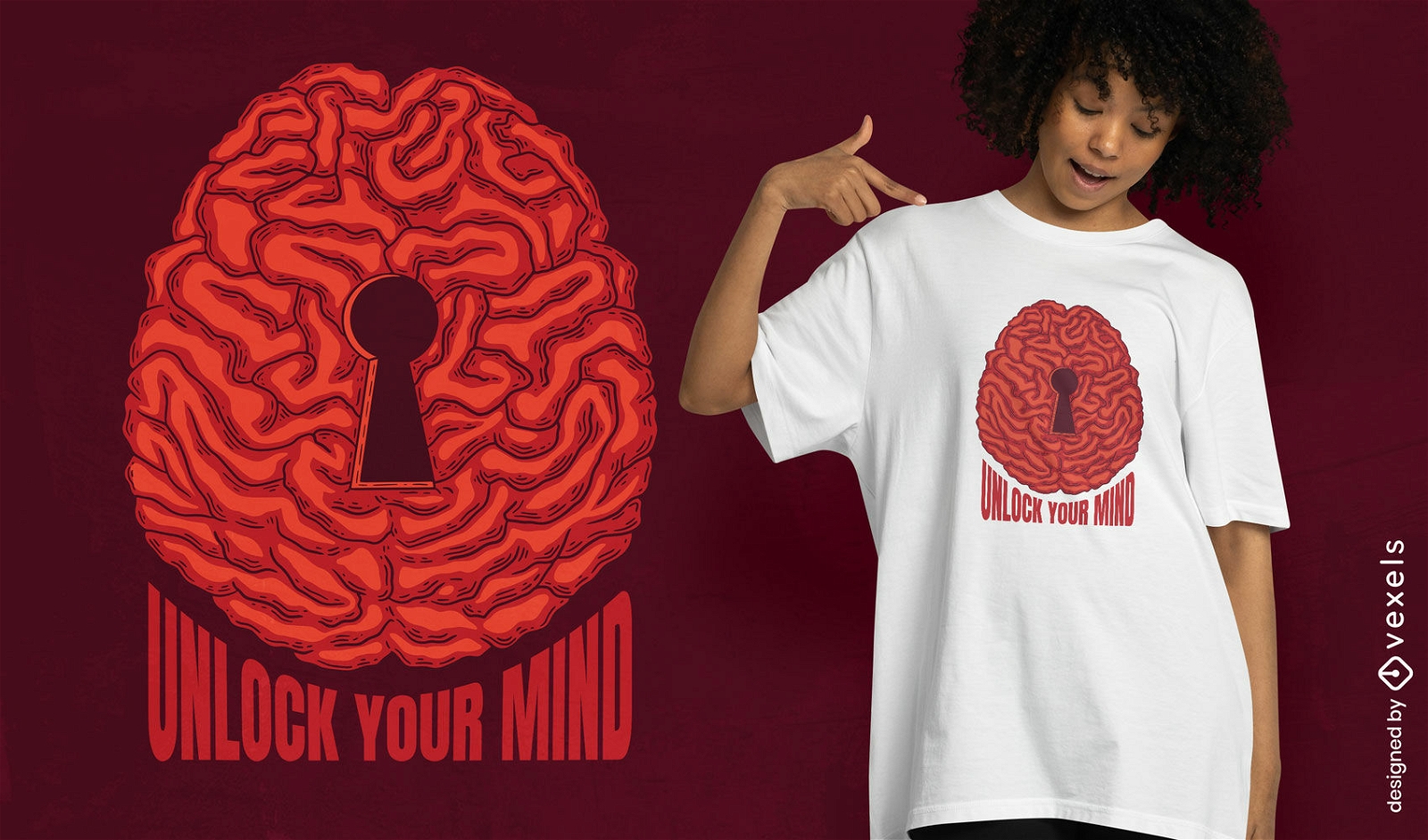 Unlock your mind t-shirt design