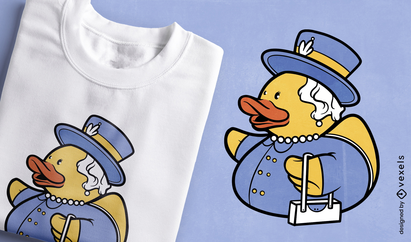 Diseño de camiseta de pato de goma real