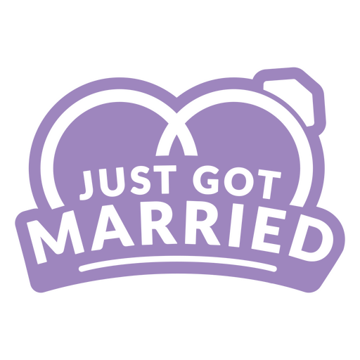 Just got married sticker PNG Design