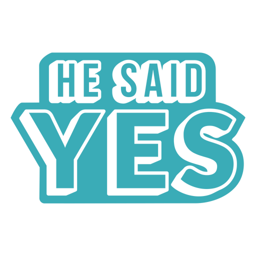 He said yes blue badge PNG Design