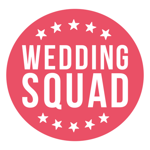 O logotipo da equipe de casamento com estrelas Desenho PNG