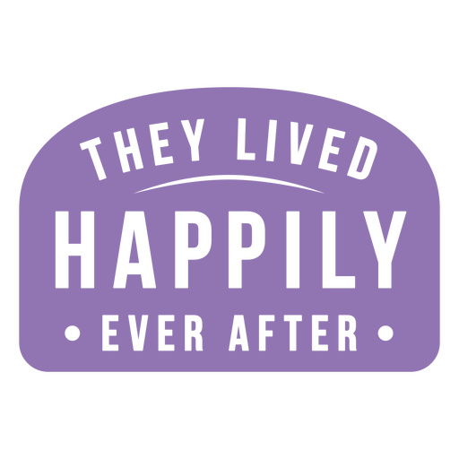 They lived happily ever after purple PNG Design