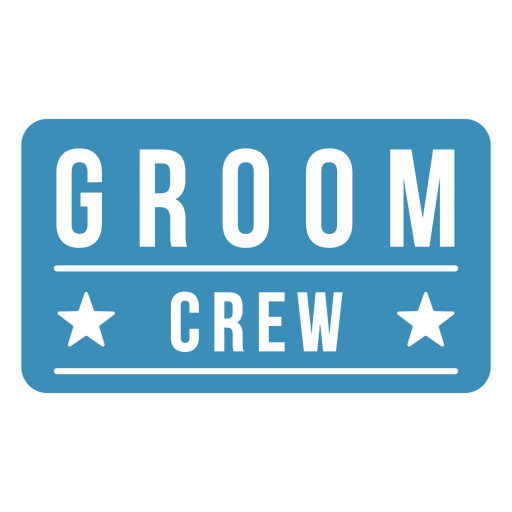 The groom crew blue logo PNG Design