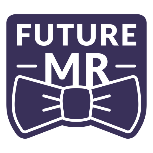 Future mr logo with a bow tie PNG Design