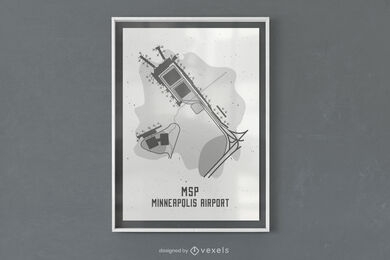 Minneapolis airport poster design