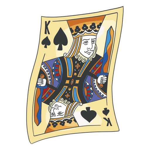 Carta de pôquer com um rei Desenho PNG