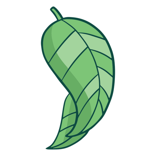 Green leaves on top of another PNG Design