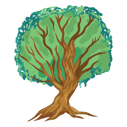 Detailed illustration of tree PNG Design