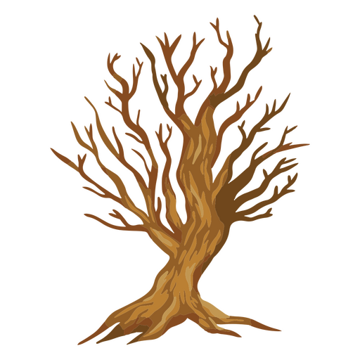 Árbol estéril sin hojas. Diseño PNG