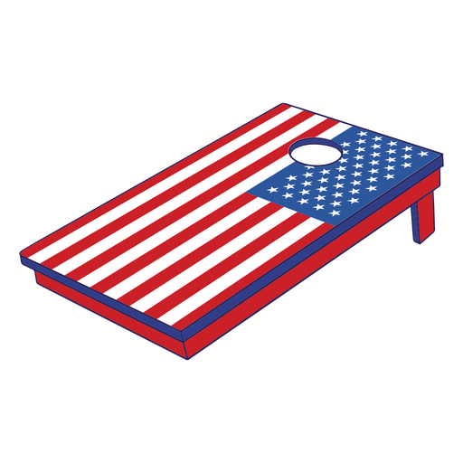 Cornhole-Spiel mit amerikanischer Flagge PNG-Design