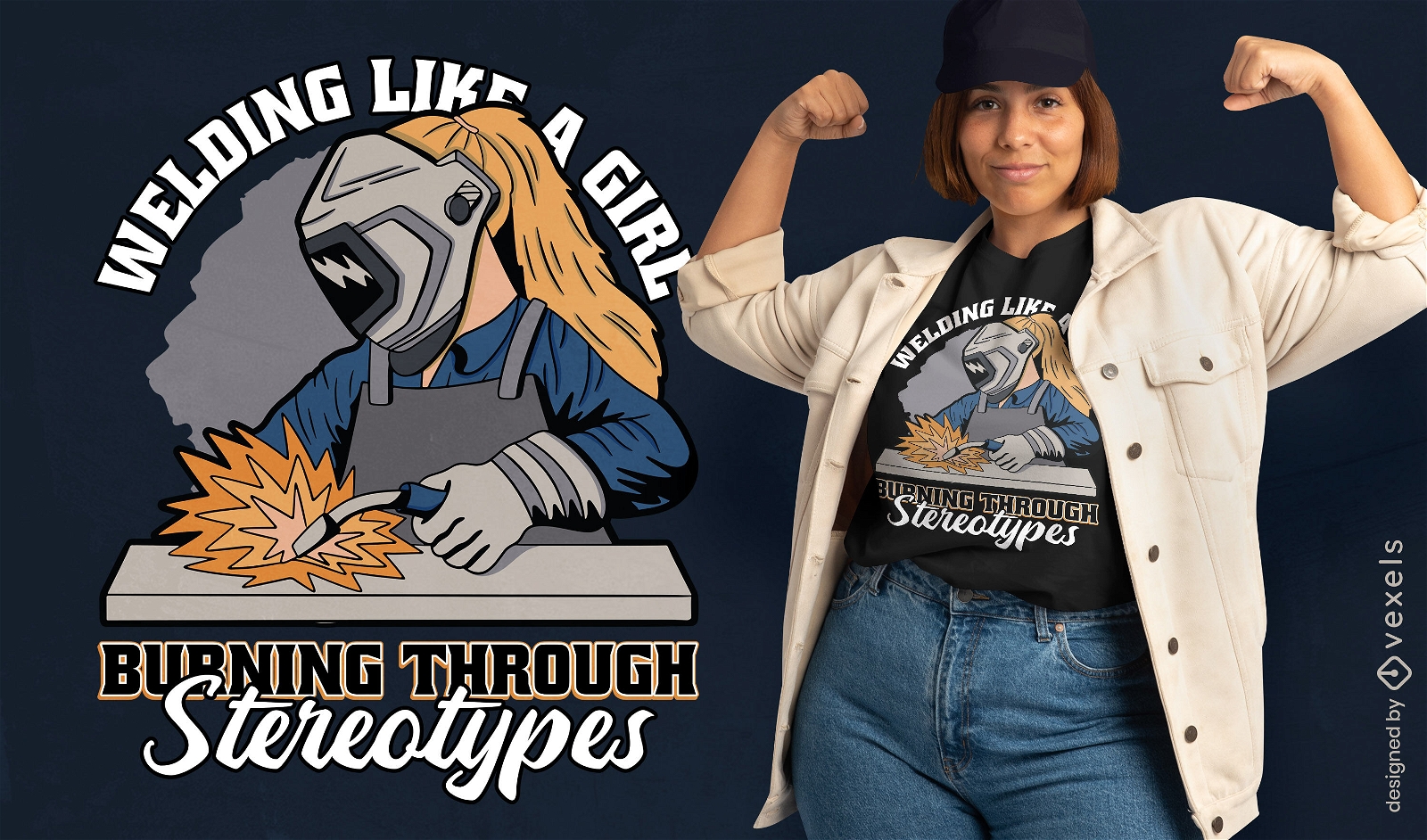  Woman welder quote t-shirt design