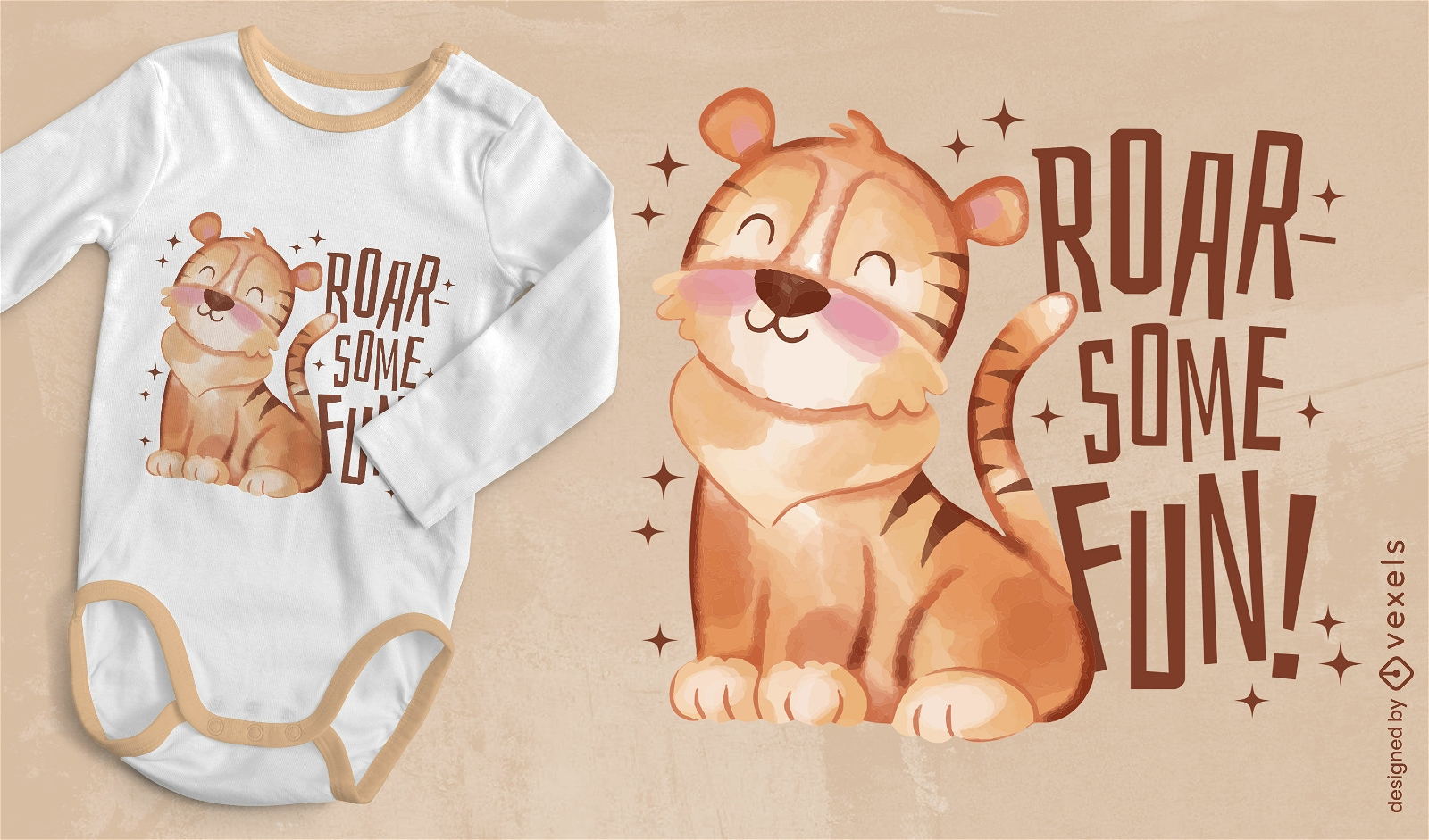 Cute tiger t-shirt design