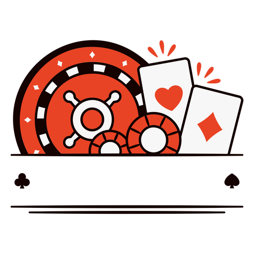 Set of casino chips and cards PNG Design