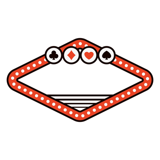 Verspieltes Grafikdesign im Casino-Stil mit Pokersymbolen PNG-Design