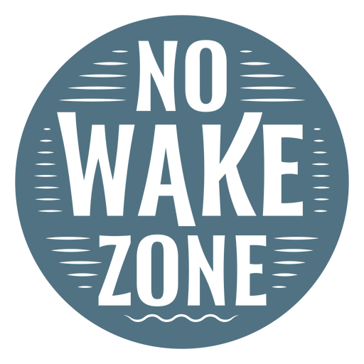 No wake zone blue badge PNG Design