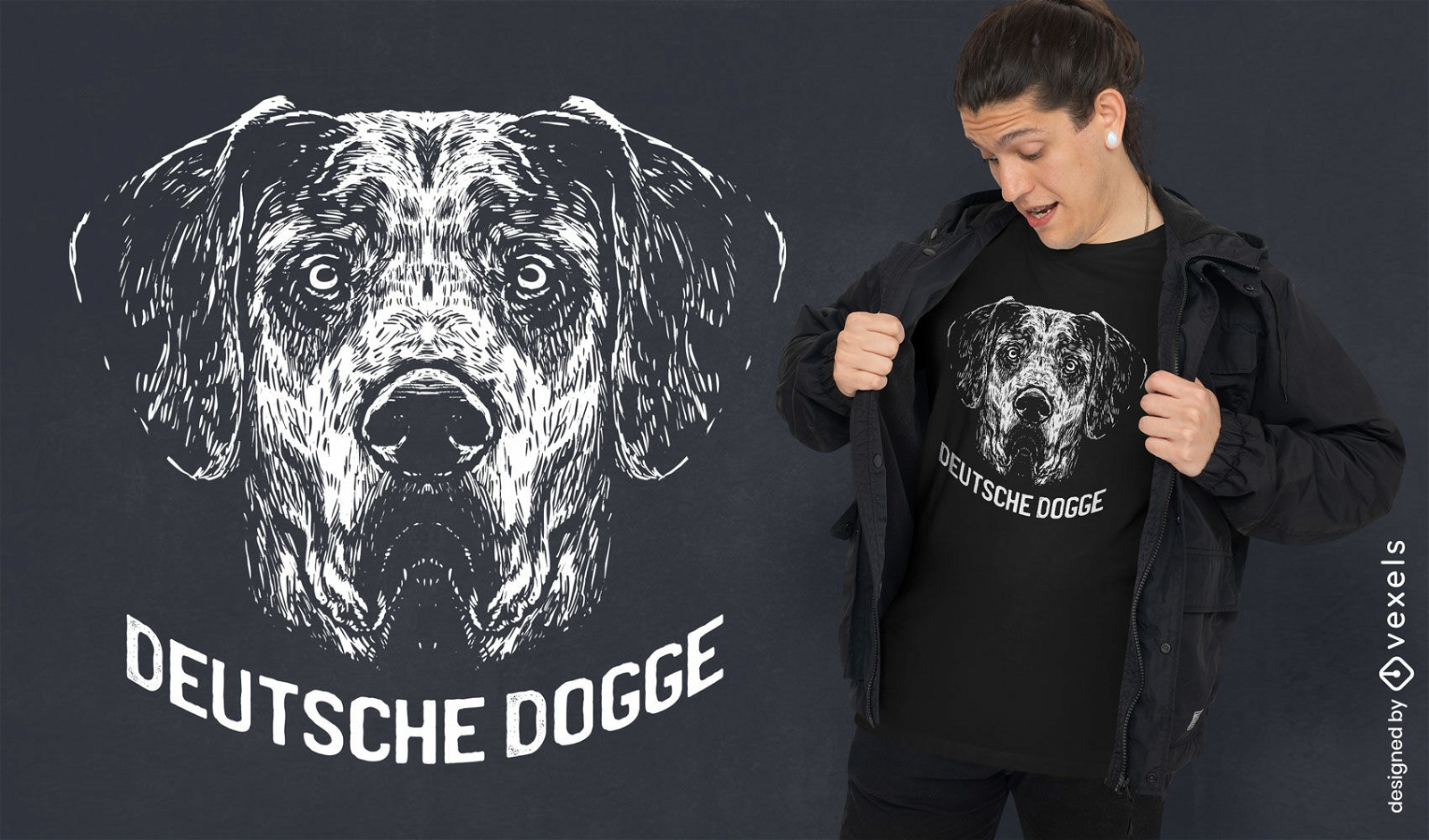 Deutsche Dogge Hunde T-Shirt Design