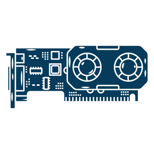 Design gráfico detalhado de uma placa gráfica moderna Desenho PNG