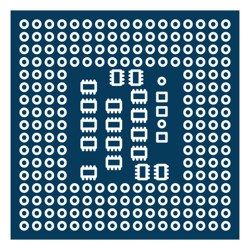 Ilustración de placa de circuito geométrica Diseño PNG