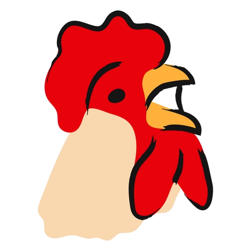 Design de ilustração de galo vibrante Desenho PNG