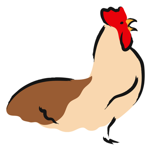 Diseño de ilustración de pollo juguetón Diseño PNG