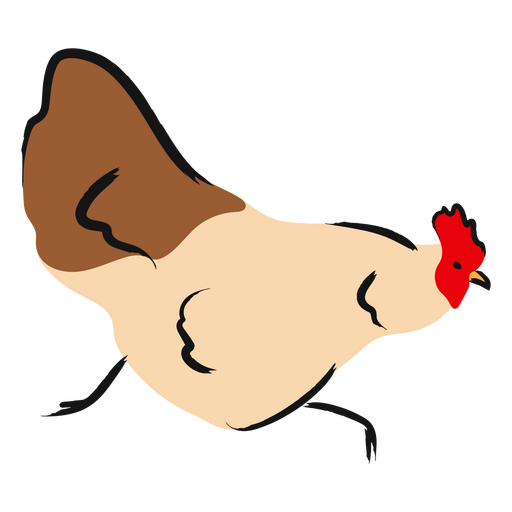 Chicken is walking PNG Design