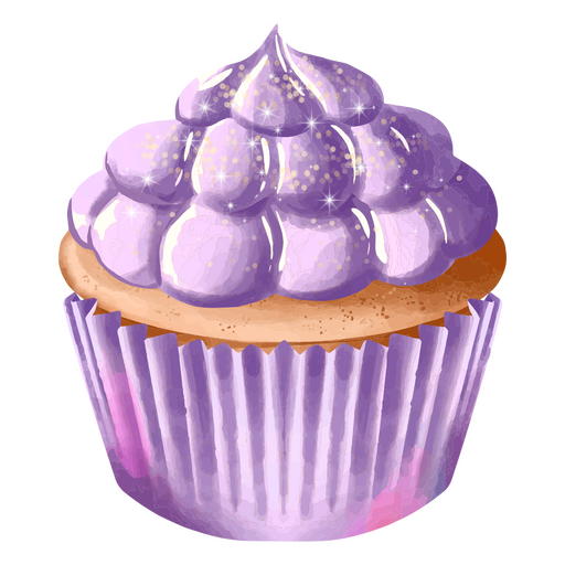 Lila Cupcake PNG-Design