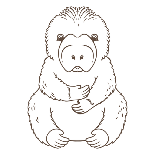 Adorable ilustración de animales en estilo de dibujos animados. Diseño PNG