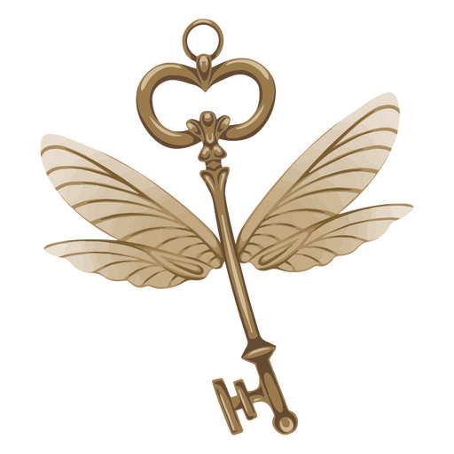 Dragonfly key PNG Design