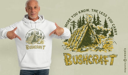 Camping experience quote t-shirt design