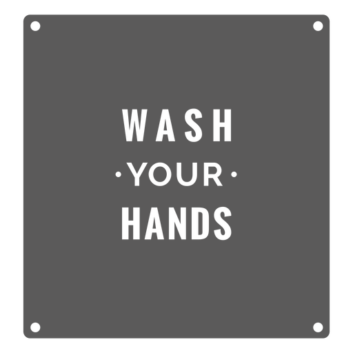 Lávate las manos signo Diseño PNG